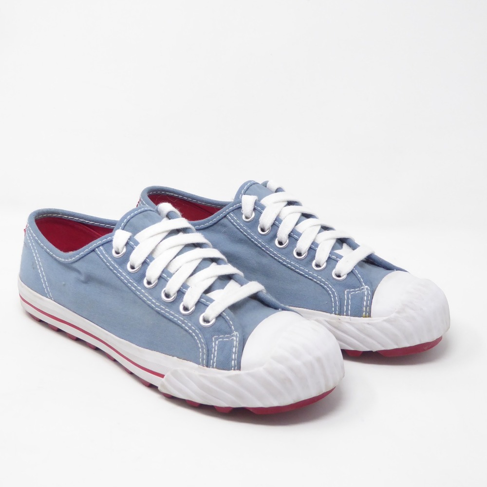PF Flyers Womens Grounder Lo Sneakers Blue Canvas Lace Up 7.5 - Picture 2 of 10